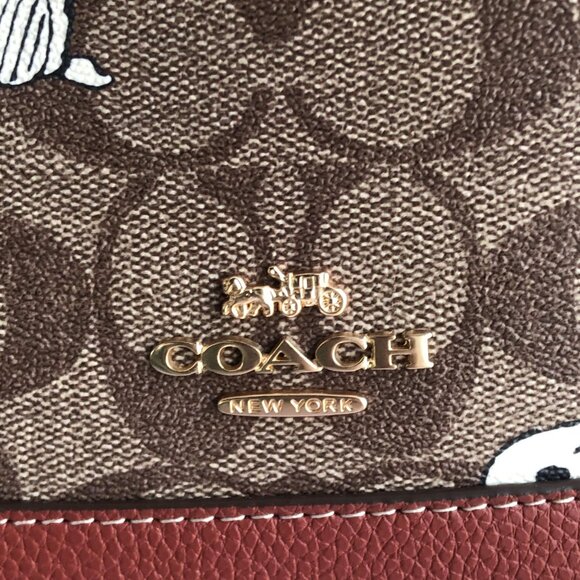 COACH PEANUTS DEMPSEY Carryall Signature Canvas Snoopy Woodstock - Picture 3 of 9